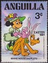 Anguilla 1981 Walt Disney 3 ¢ Multicolor Scott 436. Anguilla 1981 Scott 436 Walt Disney Easter Minnie Mouse y Pluto. Uploaded by susofe